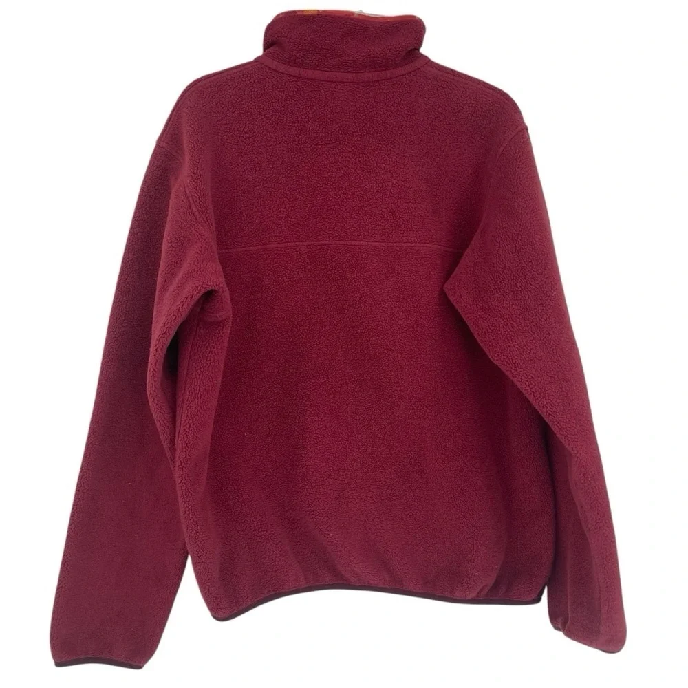 Patagonia Women's Synchilla Lightweight Snap-T Pullover Red Aztec Size Small